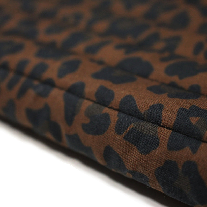 Tissu matelassé LEOPARD : tons marron chocolat - STANDARD 100 OEKO - TEX - tissuspipi.com