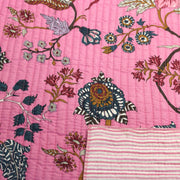 Tissu matelassé coton indien, motif traditionnel floral : nombreuses couleurs et fleuris au choix! - tissuspipi.com