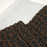 Tissu matelassé LEOPARD : tons marron chocolat - STANDARD 100 OEKO - TEX - tissuspipi.com