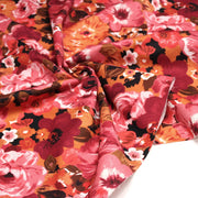 Tissu gabardine coton imprimée fleuri Vintage : tons estivaux ou tons automnaux - OEKO-TEX STANDARD 100 - tissuspipi.com