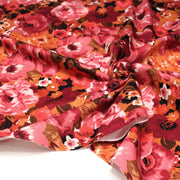 Tissu gabardine coton imprimée fleuri Vintage : tons estivaux ou tons automnaux - OEKO-TEX STANDARD 100 - tissuspipi.com