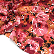 Tissu gabardine coton imprimée fleuri Vintage : tons estivaux ou tons automnaux - OEKO-TEX STANDARD 100 - tissuspipi.com