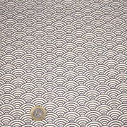 Tissu cotonnade motif japonais SEIGAIHA : écru/bleu et bleu/écru - COLLECTION JAPON INDIGO - tissuspipi.com