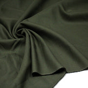 Tissu sergé de coton vert kaki, tissage fin - tissuspipi.com