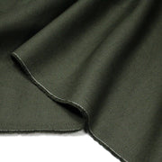 Tissu sergé de coton vert kaki, tissage fin - tissuspipi.com