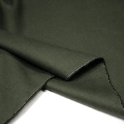 Tissu sergé de coton vert kaki, tissage fin - tissuspipi.com