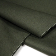 Tissu sergé de coton vert kaki, tissage fin - tissuspipi.com