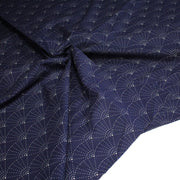 Tissu cotonnade motif japonais SASHIKO & SENSU – Bleu indigo & écru - tissuspipi.com