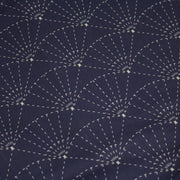 Tissu cotonnade motif japonais SASHIKO & SENSU – Bleu indigo & écru - tissuspipi.com