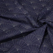Tissu cotonnade motif japonais SASHIKO & SENSU – Bleu indigo & écru - tissuspipi.com