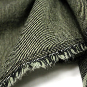 Tissu lainage faux - uni vert amande & noir - Fabrication italienne - tissuspipi.com