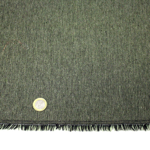 Tissu lainage faux - uni vert amande & noir - Fabrication italienne - tissuspipi.com