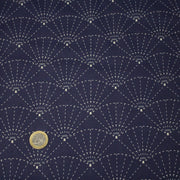 Tissu cotonnade motif japonais SASHIKO & SENSU – Bleu indigo & écru - tissuspipi.com