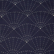 Tissu cotonnade motif japonais SASHIKO & SENSU – Bleu indigo & écru - tissuspipi.com