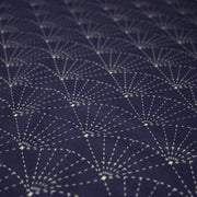 Tissu cotonnade motif japonais SASHIKO & SENSU – Bleu indigo & écru - tissuspipi.com