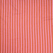 Tissu viscose fluide SERENIDADE, tissé corail aux rayures roses et blanches - Fabrication française - tissuspipi.com