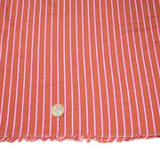 Tissu viscose fluide SERENIDADE, tissé corail aux rayures roses et blanches - Fabrication française - tissuspipi.com