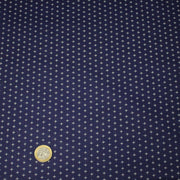 Tissu cotonnade motif japonais KA - KASURI, aux fines croix écrues, fond bleu indigo - tissuspipi.com