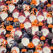 Tissu cotonnade HALLOWEEN aux têtes de citrouille multicolores - OEKO - TEX STANDARD 100 - tissuspipi.com