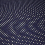 Tissu cotonnade motif japonais KA - KASURI, aux fines croix écrues, fond bleu indigo - tissuspipi.com