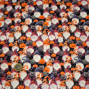Tissu cotonnade HALLOWEEN aux têtes de citrouille multicolores - OEKO - TEX STANDARD 100 - tissuspipi.com