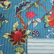 Tissu matelassé coton indien, motif traditionnel floral : nombreuses couleurs et fleuris au choix! - tissuspipi.com