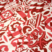 Tissu gabardine coton imprimée motif carreaux de faïence azulejos modernes, trois couleurs dispos - STANDARD 100 OEKO - TEX - tissuspipi.com