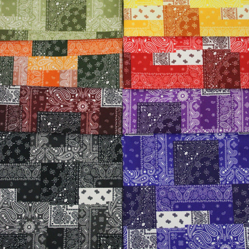 Tissu gabardine coton imprimée motif BANDANA paisley : nombreuses couleurs ! - OEKO-TEX STANDARD 100 - tissuspipi.com