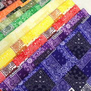 Tissu gabardine coton imprimée motif BANDANA paisley : nombreuses couleurs ! - OEKO-TEX STANDARD 100 - tissuspipi.com