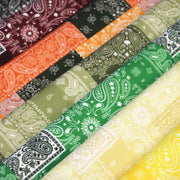 Tissu gabardine coton imprimée motif BANDANA paisley : nombreuses couleurs ! - OEKO-TEX STANDARD 100 - tissuspipi.com