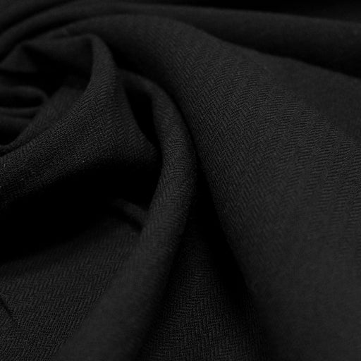 Tissu polylaine tissé chevrons noir - Fabrication française - tissuspipi.com