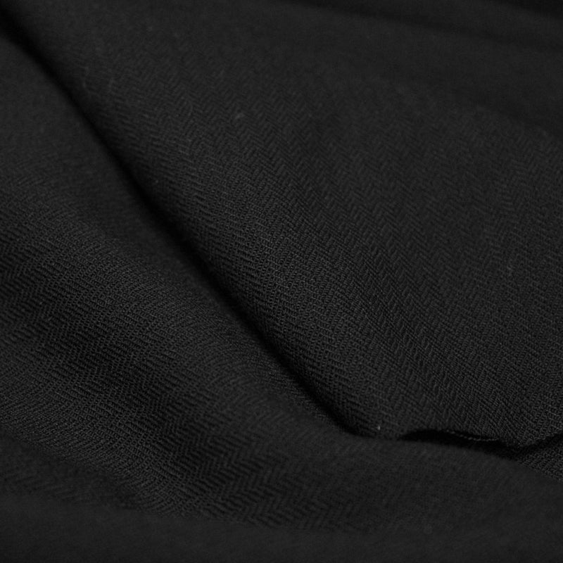 Tissu polylaine tissé chevrons noir - Fabrication française - tissuspipi.com