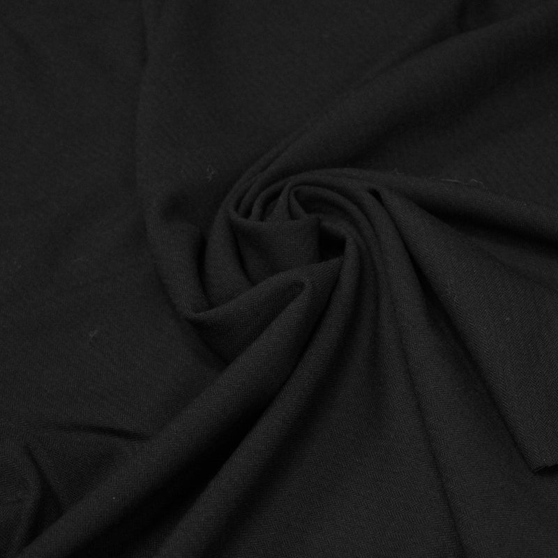 Tissu polylaine tissé chevrons noir - Fabrication française - tissuspipi.com