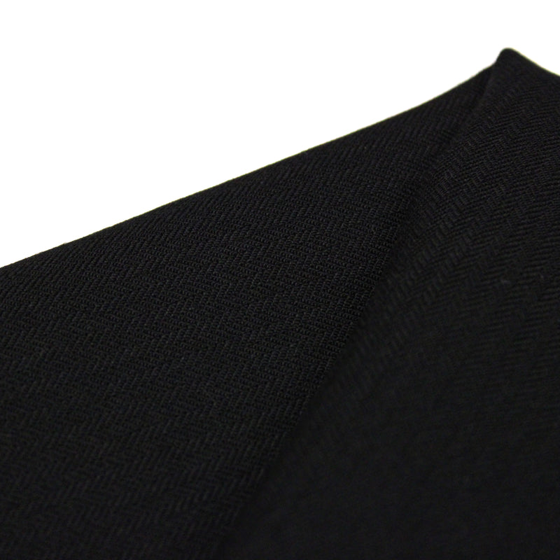 Tissu polylaine tissé chevrons noir - Fabrication française - tissuspipi.com
