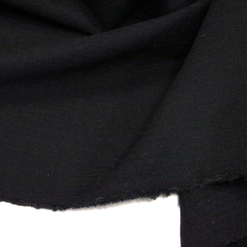 Tissu polylaine tissé chevrons noir - Fabrication française - tissuspipi.com