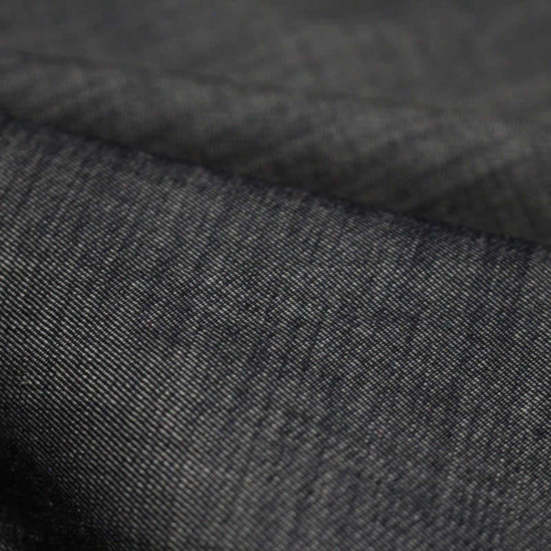 Tissu Chambray coton bleu gris - Fabrication italienne - tissuspipi.com