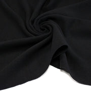 Tissu lainage épais et souple, noir uni, fabrication italienne - tissuspipi.com