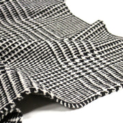 Tissu lainage à grands carreaux & pied de coq noirs et blancs - Fabrication italienne - tissuspipi.com