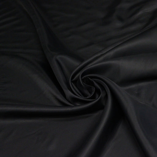 Tissu Doublure viscose & cupro noir - Fabrication italienne - tissuspipi.com