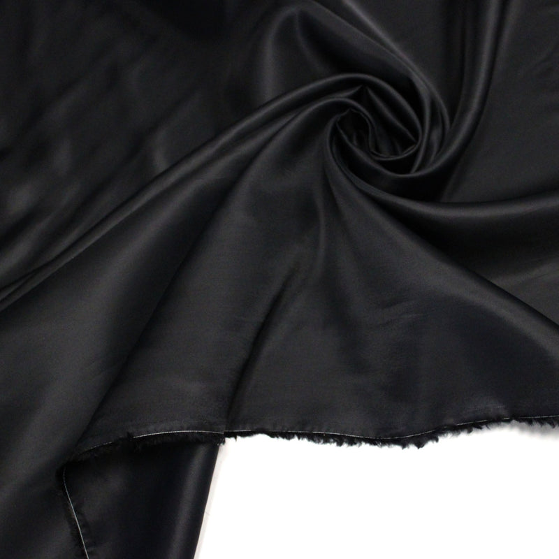 Tissu Doublure viscose & cupro noir - Fabrication italienne - tissuspipi.com