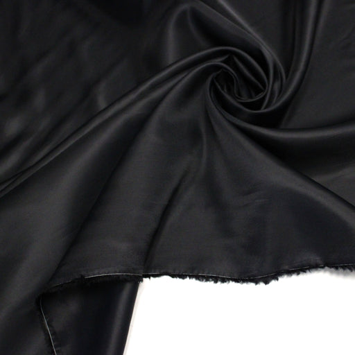 Tissu Doublure viscose & cupro noir - Fabrication italienne - tissuspipi.com