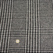 Tissu lainage à grands carreaux & pied de coq noirs et blancs - Fabrication italienne - tissuspipi.com