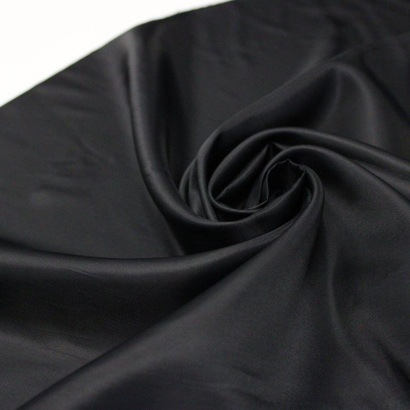 Tissu Doublure viscose & cupro noir - Fabrication italienne - tissuspipi.com
