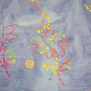 Tissu coton block print bleu aux fleurs multicolores - MADE IN INDIA - tissuspipi.com