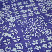 Tissu coton block print bleu roi aux signes et dessins bleu ciel - MADE IN INDIA - tissuspipi.com