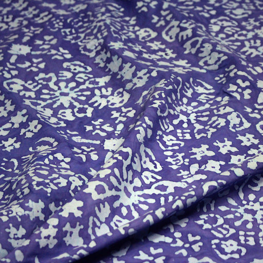 Tissu coton block print bleu roi aux signes et dessins bleu ciel - MADE IN INDIA - tissuspipi.com