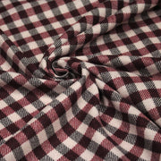 Tissu lainage tartan rose, byzantin et gris anthracite - Fabrication italienne - tissuspipi.com
