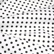 Tissu popeline de coton blanc à pois noirs 8mm - COLLECTION POLKA DOT - tissuspipi.com