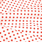 Tissu popeline de coton blanc à pois rouges 8mm - COLLECTION POLKA DOT - tissuspipi.com