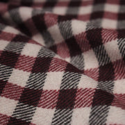 Tissu lainage tartan rose, byzantin et gris anthracite - Fabrication italienne - tissuspipi.com